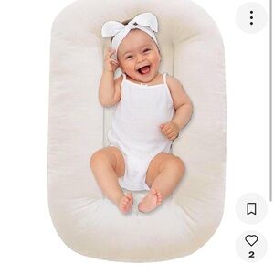 Beige baby nest pillow